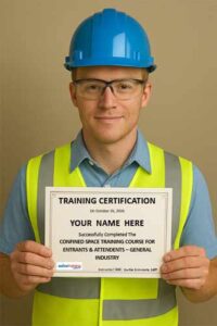 Confined space training for entrants and attendents general industry